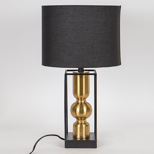 Lampa stołowa 1xE27/40W/230V czarny/złoty