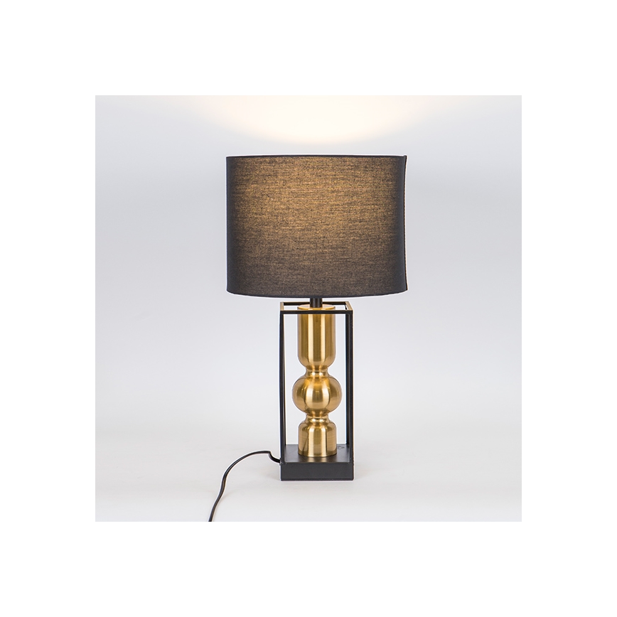 Lampa stołowa 1xE27/40W/230V czarny/złoty