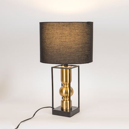 Lampa stołowa 1xE27/40W/230V czarny/złoty