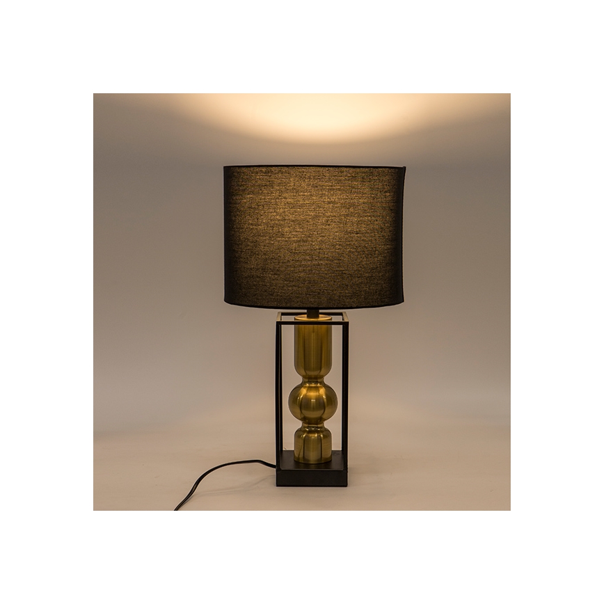 Lampa stołowa 1xE27/40W/230V czarny/złoty