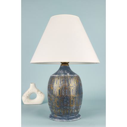 Lampa stołowa 1xE27/40W/230V niebieska/złota