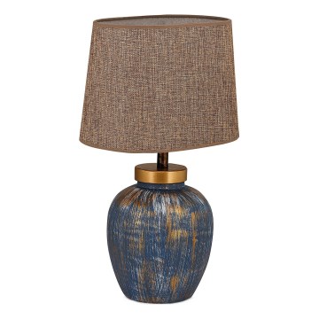 Lampa stołowa 1xE27/40W/230V niebieski/beżowy