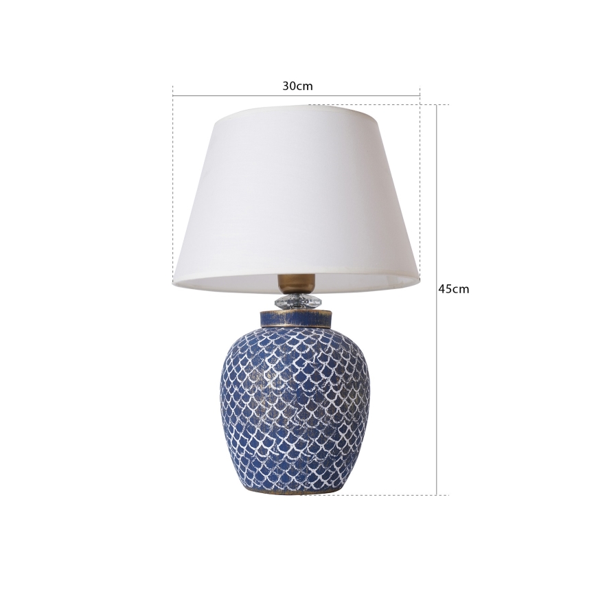 Lampa stołowa 1xE27/40W/230V niebieski