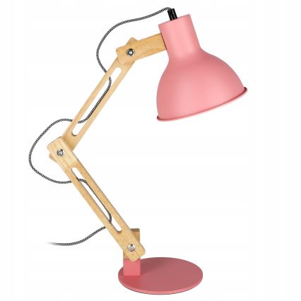 Lampa stołowa 1xE27/40W/230V różowa