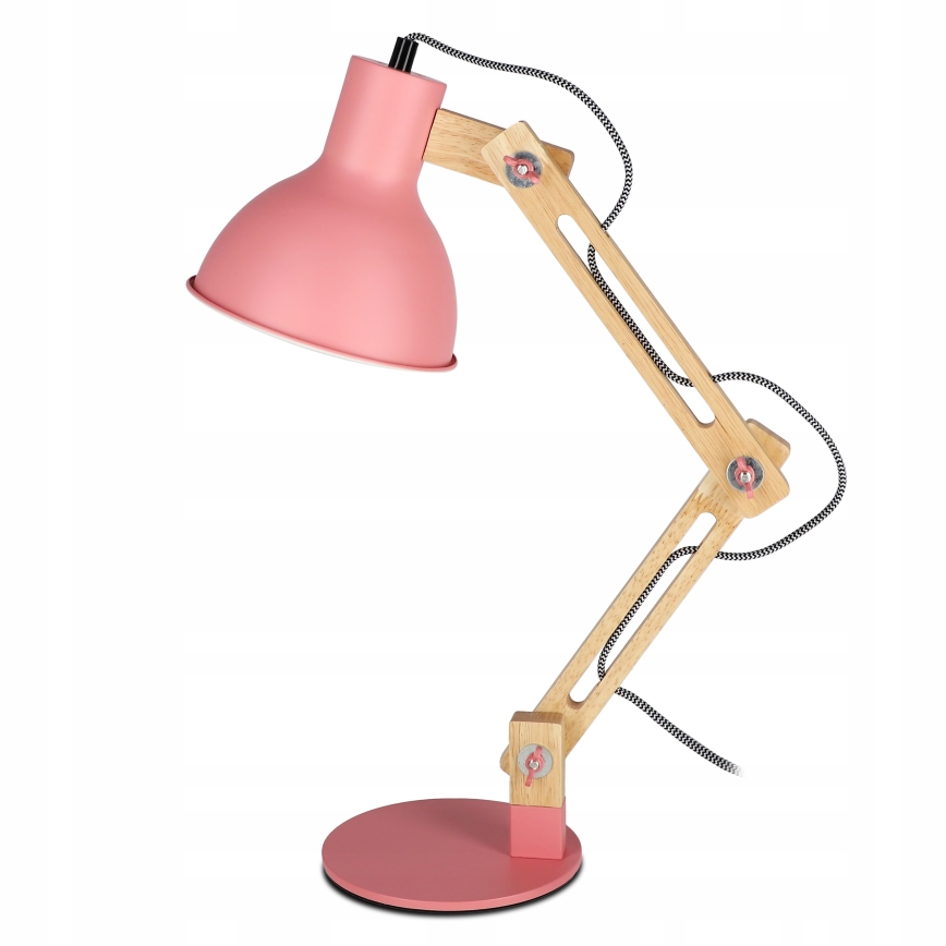 Lampa stołowa 1xE27/40W/230V różowa