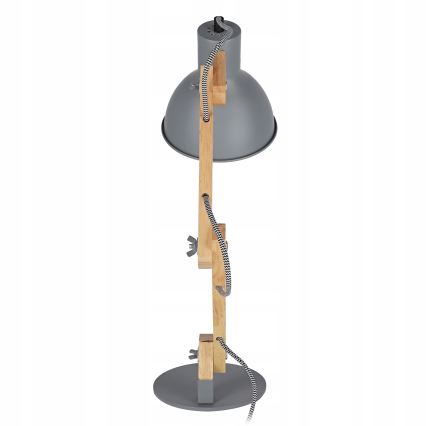 Lampa stołowa 1xE27/40W/230V szara