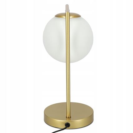 Lampa stołowa 1xE27/40W/230V złota/biała