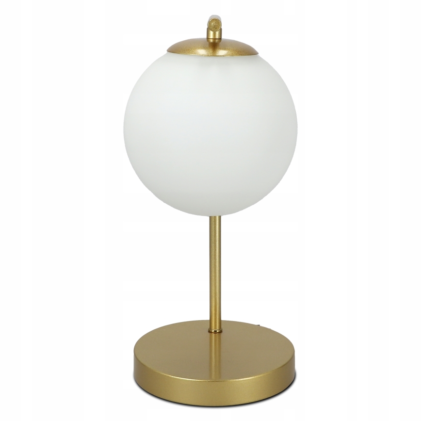 Lampa stołowa 1xE27/40W/230V złota/biała
