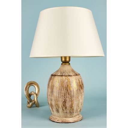 Lampa stołowa 1xE27/40W/230V złota