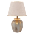 Lampa stołowa 1xE27/40W/230V złoty/beżowy