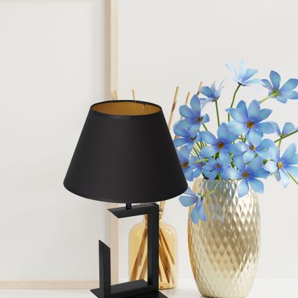 Lampa stołowa 1xE27/60W/230V 45 cm czarny/złoty