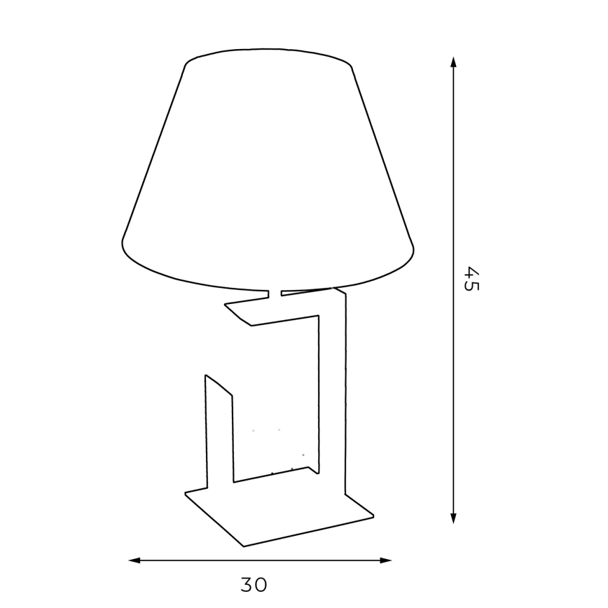 Lampa stołowa 1xE27/60W/230V 45 cm niebieski/złoty