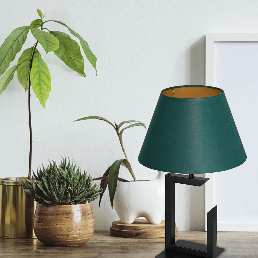 Lampa stołowa 1xE27/60W/230V 45 cm zielony/złoty