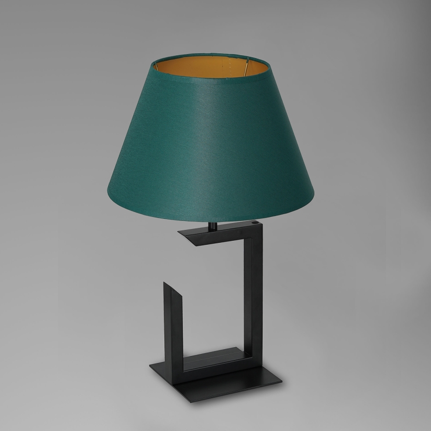 Lampa stołowa 1xE27/60W/230V 45 cm zielony/złoty