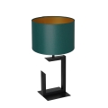 Lampa stołowa 1xE27/60W/230V 45 cm zielony/złoty