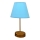 Lampa stołowa 1xE27/60W/230V niebieska/miedź