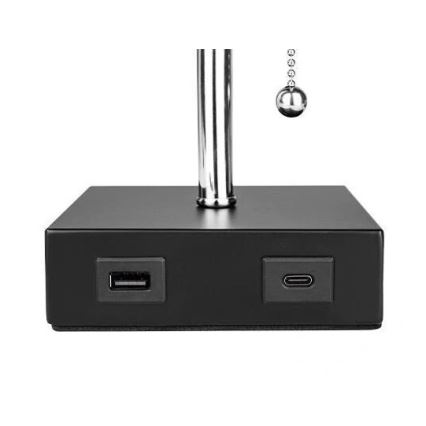 Lampa stołowa 1xE27/60W/230V z USB ładowarą