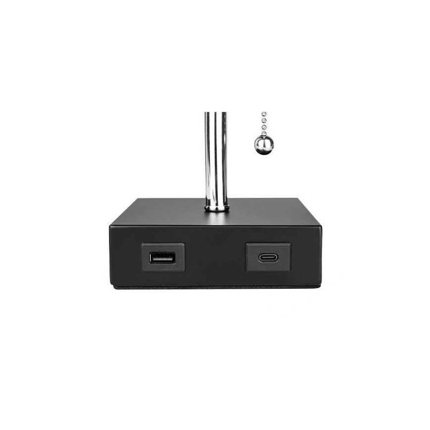 Lampa stołowa 1xE27/60W/230V z USB ładowarą
