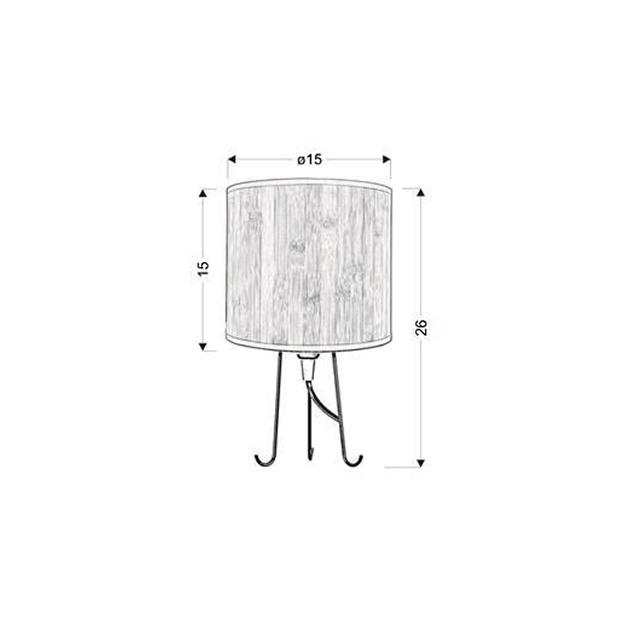 Lampa stołowa ADORA 1xE14/40W/230V dąb