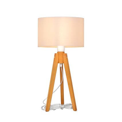 Lampa stołowa ALBA 1xE27/15W/230V białe/dąb