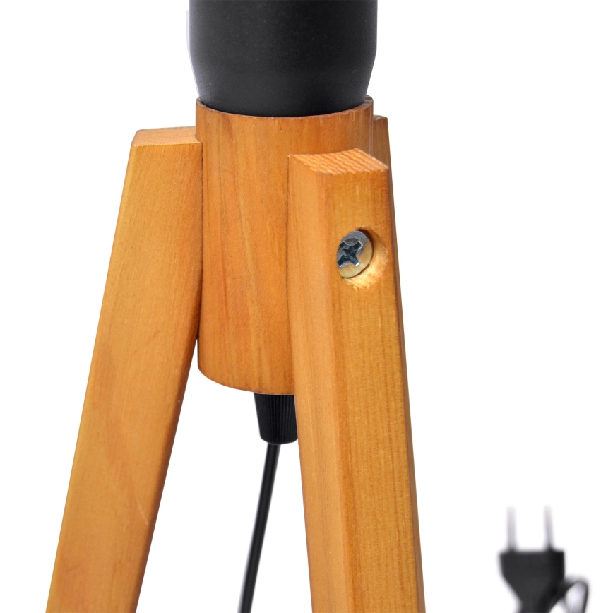Lampa stołowa ALBA 1xE27/15W/230V czarne/dąb