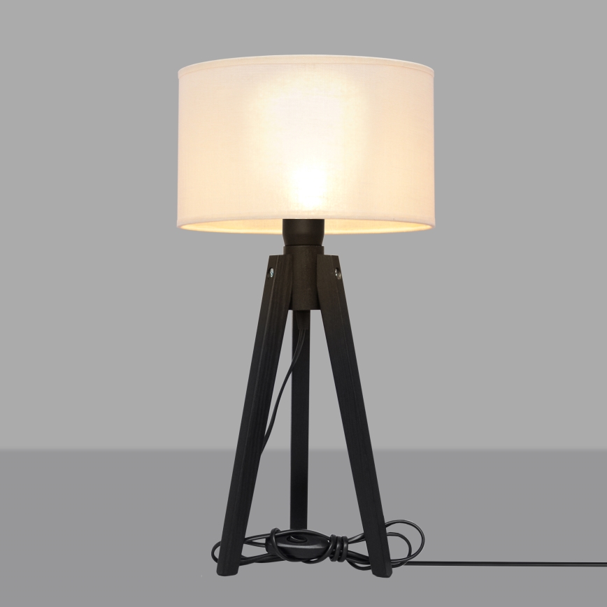 Lampa stołowa ALBA 1xE27/15W/230V kremowa/sosna