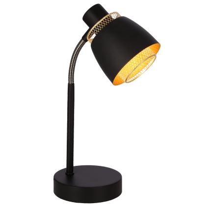 Lampa stołowa ALEKSANDRIA 1xE14/40W/230V czarna/złota