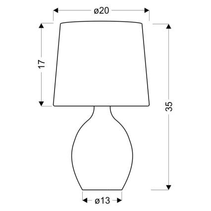 Lampa stołowa AMBON 1xE14/40W/230V biały