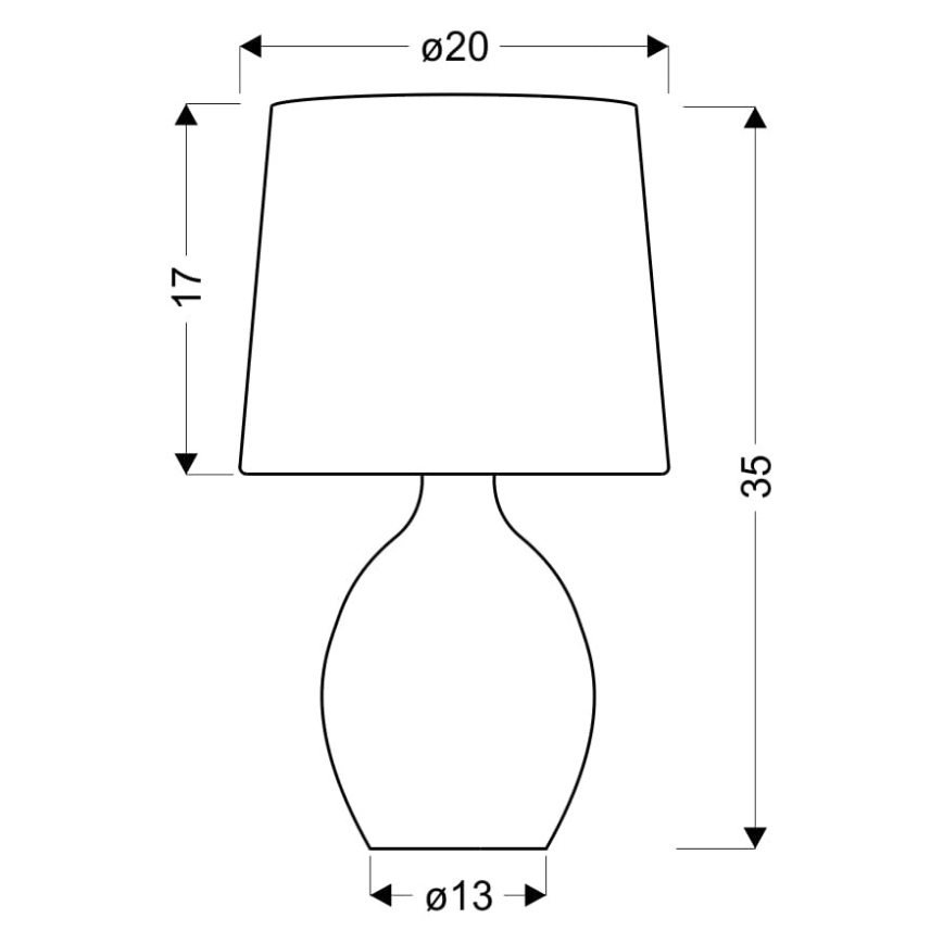 Lampa stołowa AMBON 1xE14/40W/230V biały
