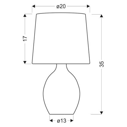 Lampa stołowa AMBON 1xE14/40W/230V biały