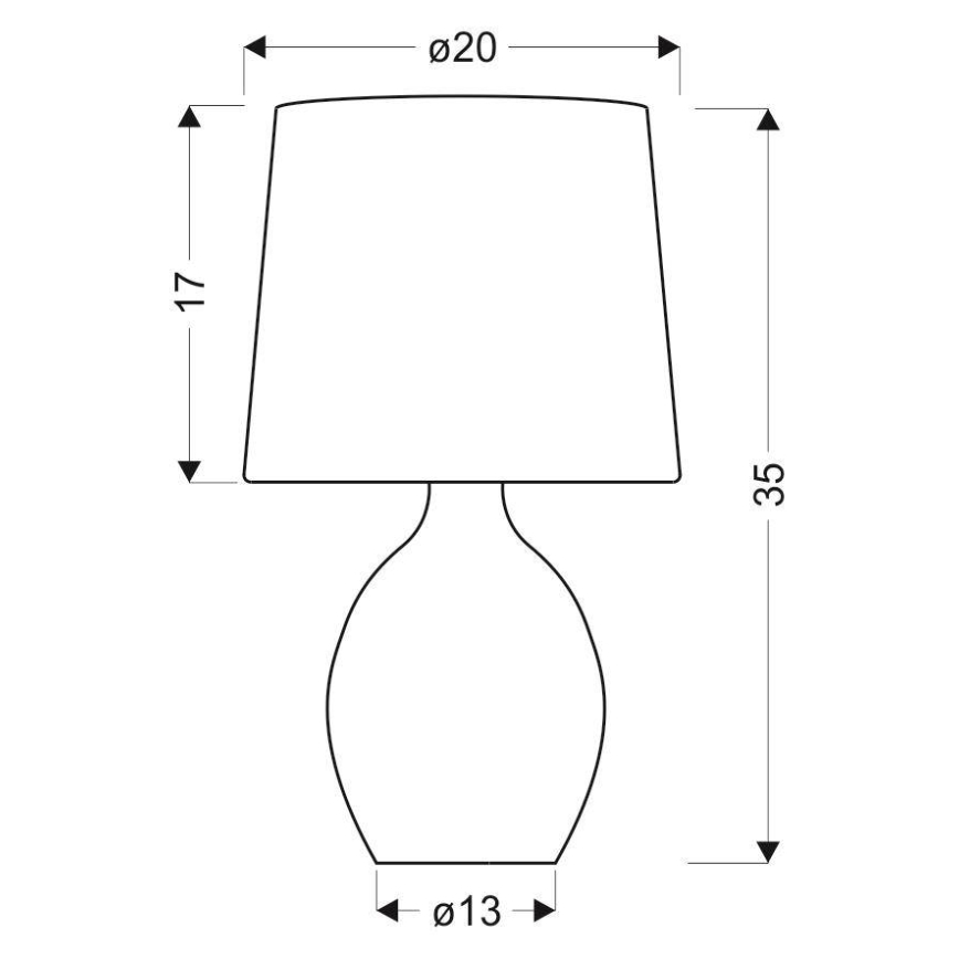 Lampa stołowa AMBON 1xE14/40W/230V biały