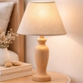 Lampa stołowa AMFORA 1xE27/60W/230V beżowa/buk