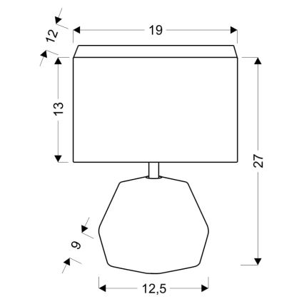 Lampa stołowa ANIMI 1xE14/40W/230V czarny