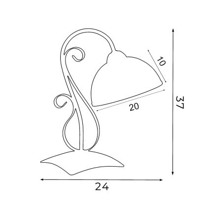 Lampa stołowa ANTICA 1xE27/60W/230V