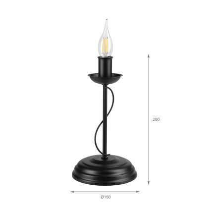 Lampa stołowa ANTON 1xE14/60W/230V czarna