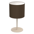 Lampa stołowa ARDEN 1xE27/15W/230V beżowa/brązowa