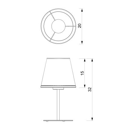 Lampa stołowa ARDEN 1xE27/15W/230V beżowa