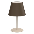Lampa stołowa ARDEN 1xE27/15W/230V beżowo-brązowa