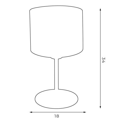 Lampa stołowa ARDEN 1xE27/60W/230V śr. 18 cm biały