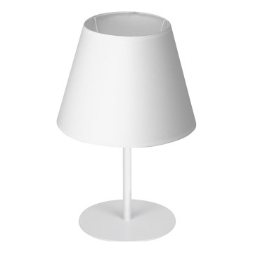 Lampa stołowa ARDEN 1xE27/60W/230V śr. 20 cm biała