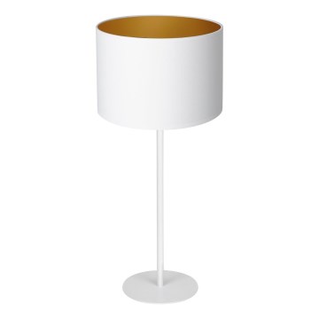 Lampa stołowa ARDEN 1xE27/60W/230V śr. 25 cm biała/złota