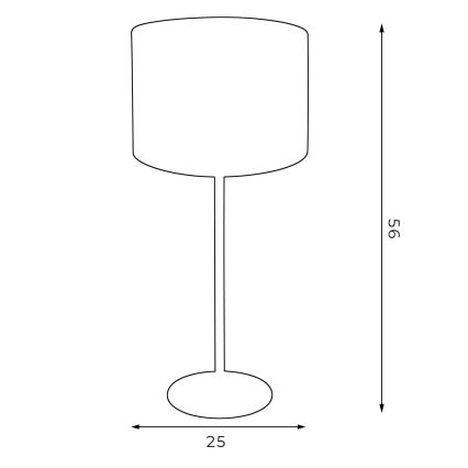 Lampa stołowa ARDEN 1xE27/60W/230V śr. 25 cm biały