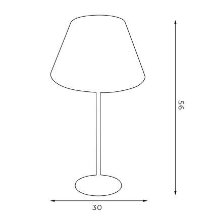 Lampa stołowa ARDEN 1xE27/60W/230V śr. 30 cm biały