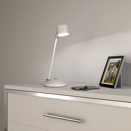 Lampa stołowa ARENA 1xGX53/11W/230V biała/chrom błyszczący