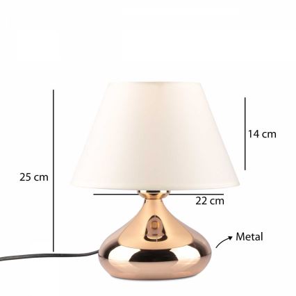 Lampa stołowa ASPARAGUS 1xE27/40W/230V miedziana