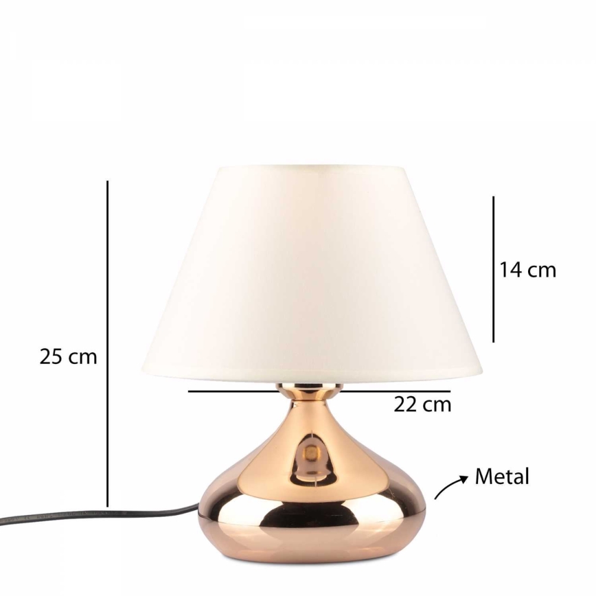 Lampa stołowa ASPARAGUS 1xE27/40W/230V miedziana
