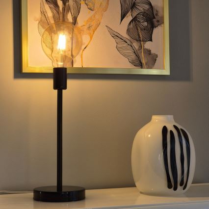 Lampa stołowa ASTRID 1xE27/60W/230V czarny błyszczący