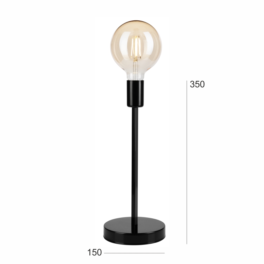 Lampa stołowa ASTRID 1xE27/60W/230V czarny błyszczący