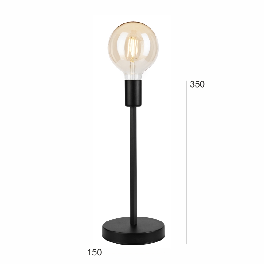 Lampa stołowa ASTRID 1xE27/60W/230V matowa czarny