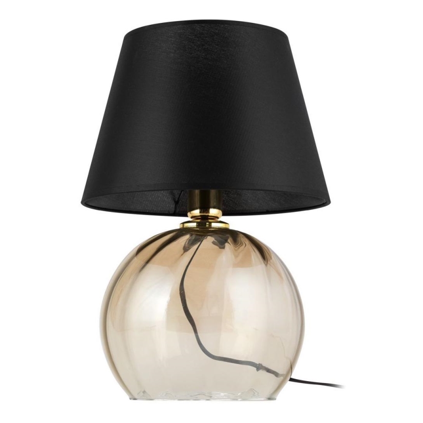 Lampa stołowa AUREA 1xE27/15W/230V czarna/beżowa